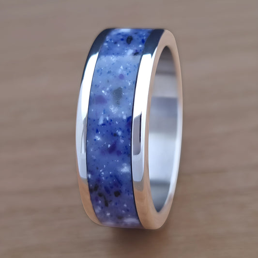 Engineered Material Inlay Ring - Sea Blue